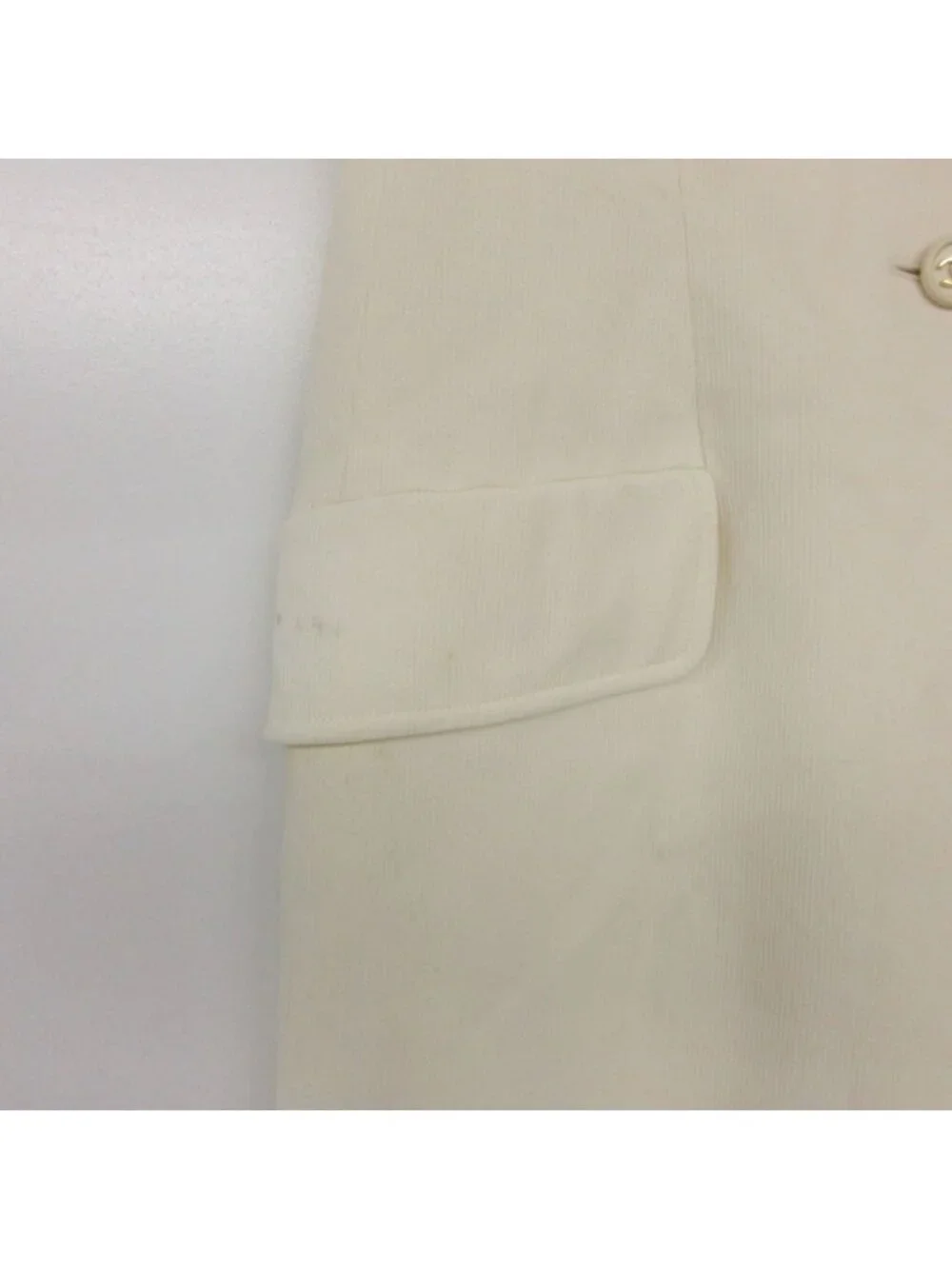 Chanel Chesterfield CC Logo Button Long Coat Notch Lapel Shoulder Pad Fully